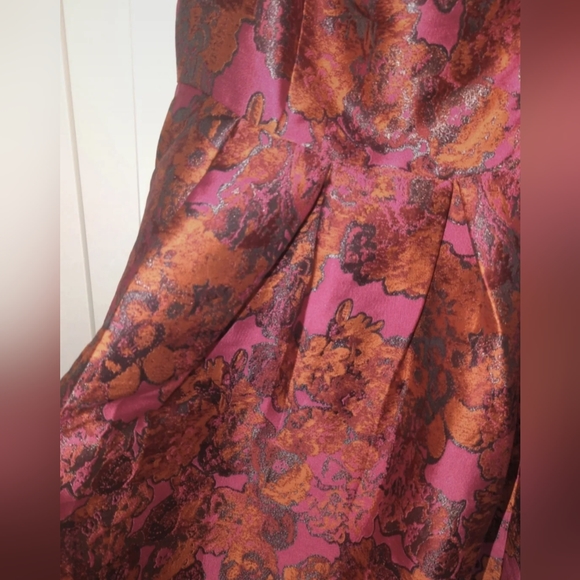 ASOS Bardot off the shoulder collar occasion midi dress size 16 stiff zip - Picture 6 of 6